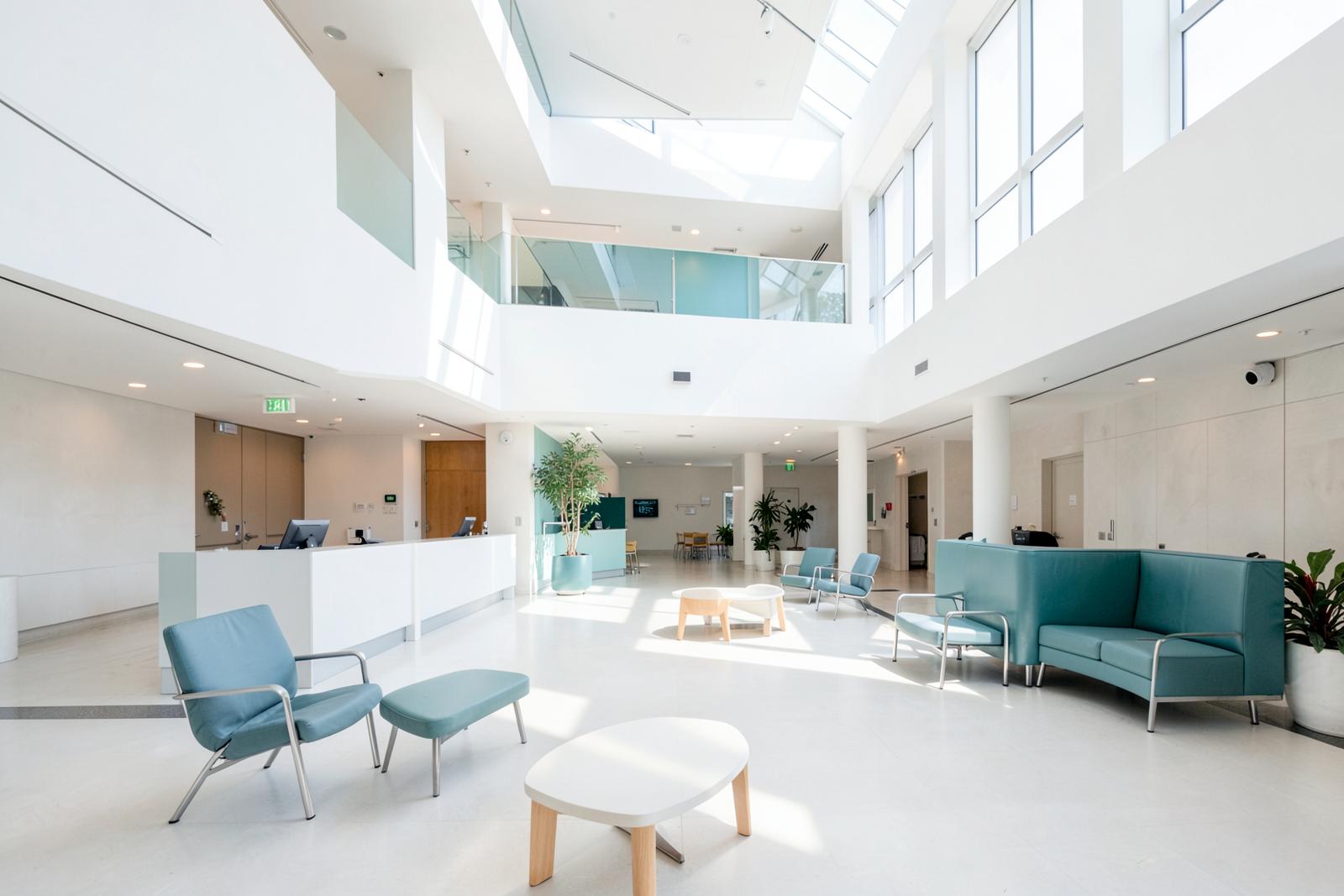 Reception and waiting area at Nirmal Hospitals, Surat